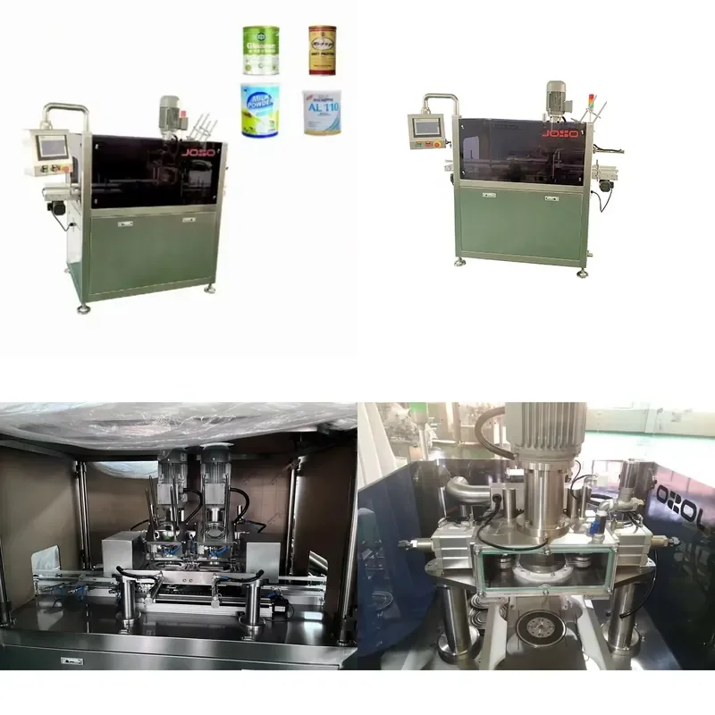 for Vacuum Nitrogen Round Can Sealing Machine Automatic Tin Bottle Capping Equipment for Food Beverage Packaging