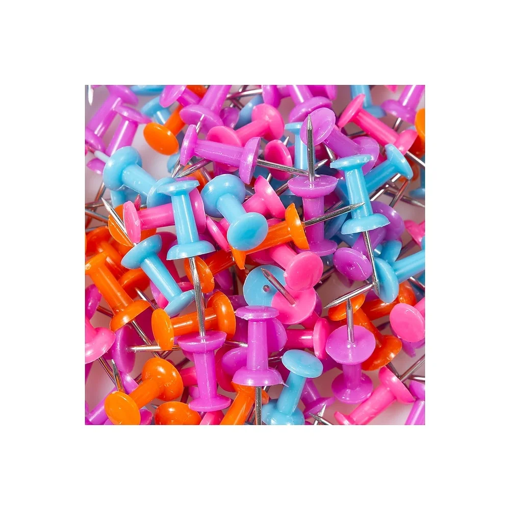 Puntine colorate Barattolo assortito 150 Puntine da disegno in plastica resistente Organizzazione della scheda promemoria per ufficio, casa, aula