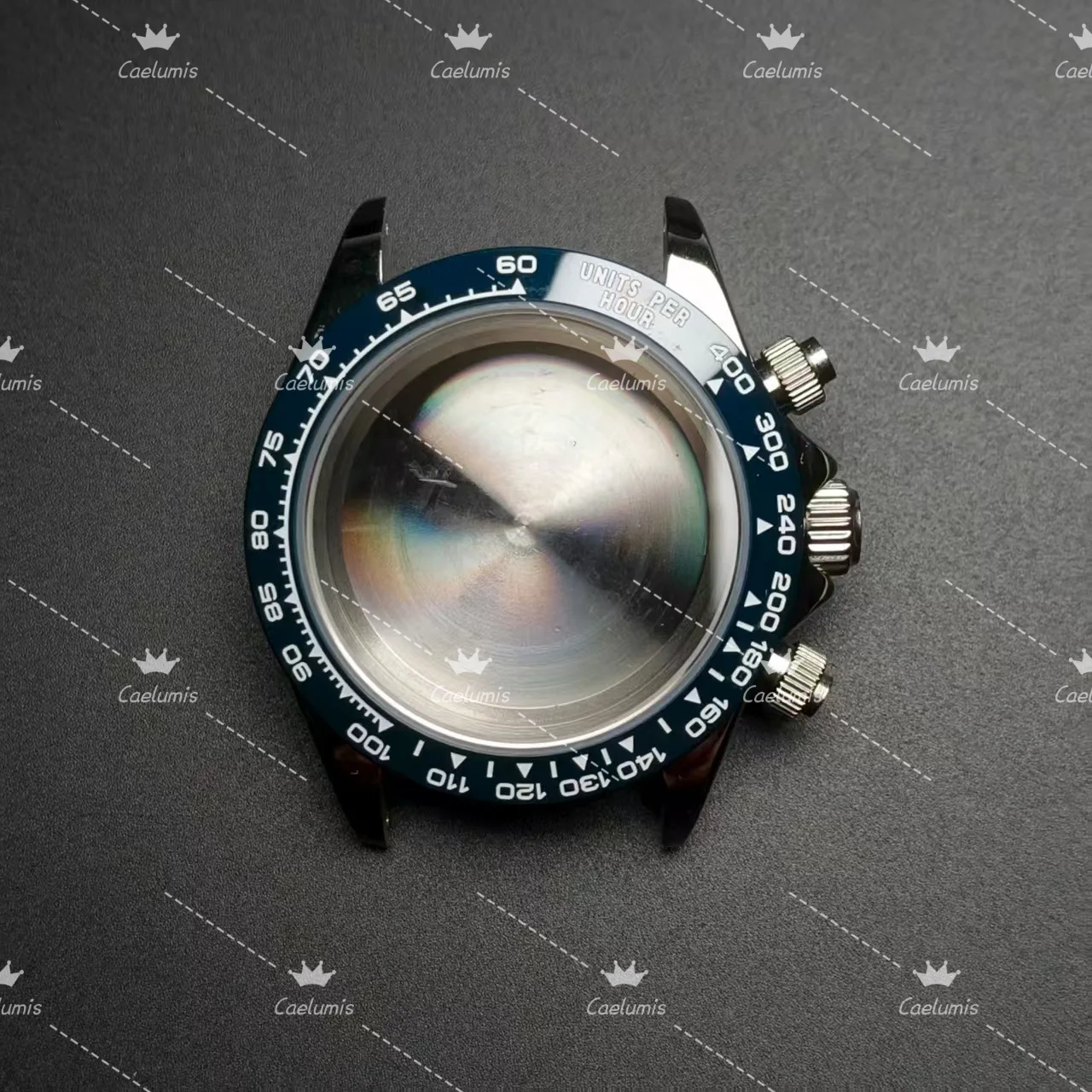 40mm DIY Steel Case/Strap Combo Sapphire Crystal VK63 Fits 28.5mm Dial Watch Modification Accessories