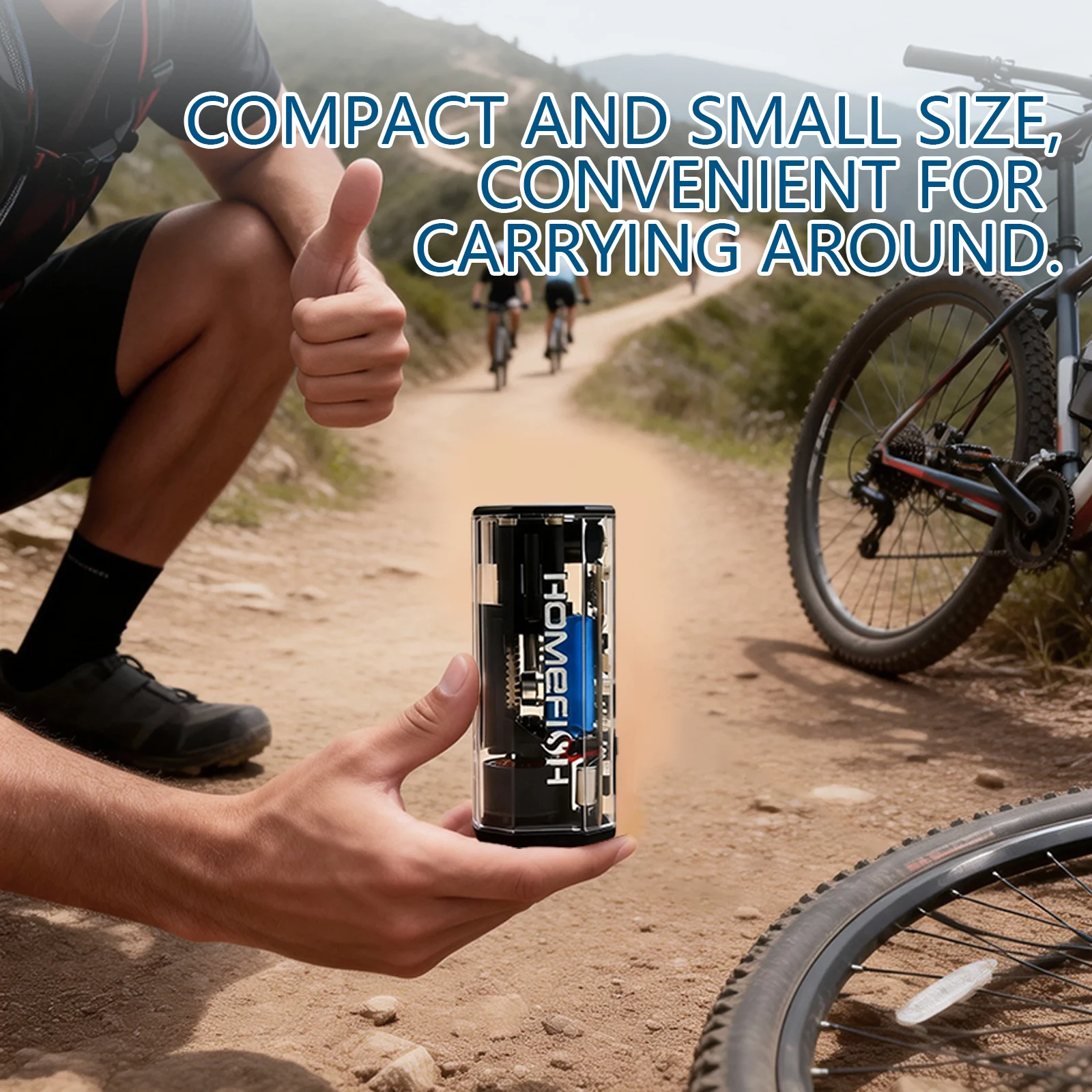 

HOMEFISH Mini Air Compressor 12V 120PSI Portable Electric Air Pump for Car And Bicycle Tire Inflating on the Go