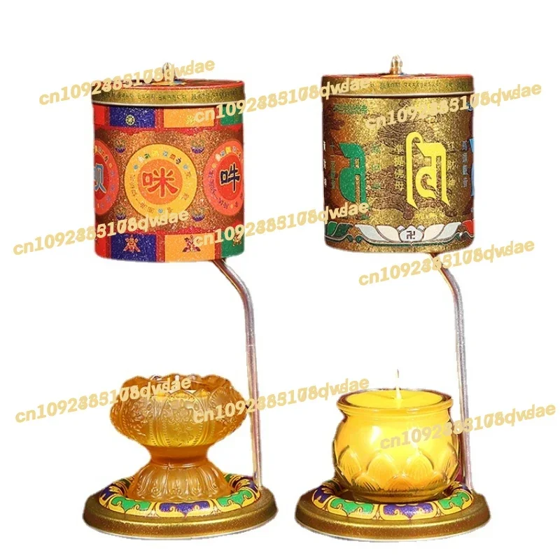 

Молитвенное колесо Om Mani Peme Hung Mantra Молитвенное колесо Домашнее буддийское украшение для зала Тибет Шесть слов Мантра Turn Золотая бочка