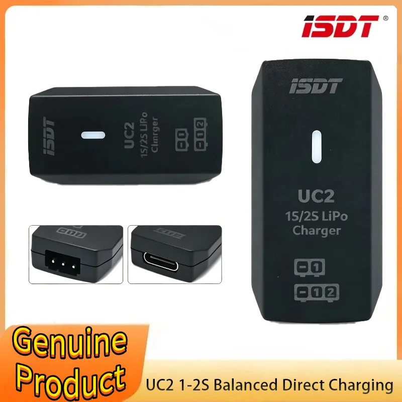 

ISDT UC2 1S/2S LiPo Smart Battery Balance Charger USB XH 2.54 Balance Port Direct Charge