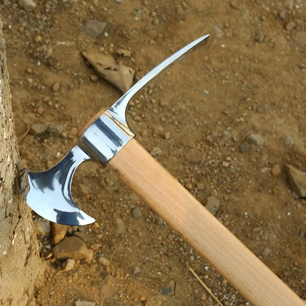 ステンレス鋼双頭つるはし木製ハンドル緩め土掘りツールマトックつるはしガーデニングピックハンドツール