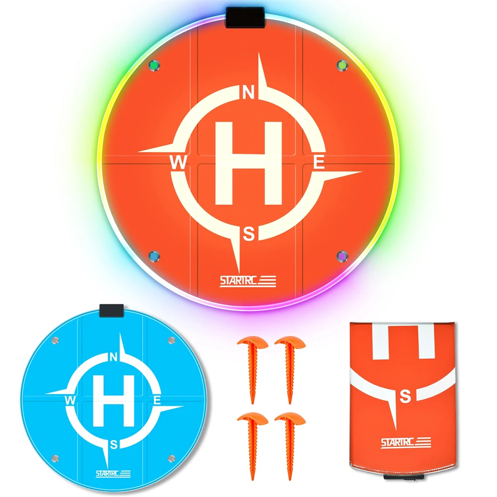 Drones Landing Pad with LED Light, Luminous Universal Portable Helipad for DJI Mini 3/Mini 3 Pro/Air 2S/Mavic Mini 2//Mavic 3