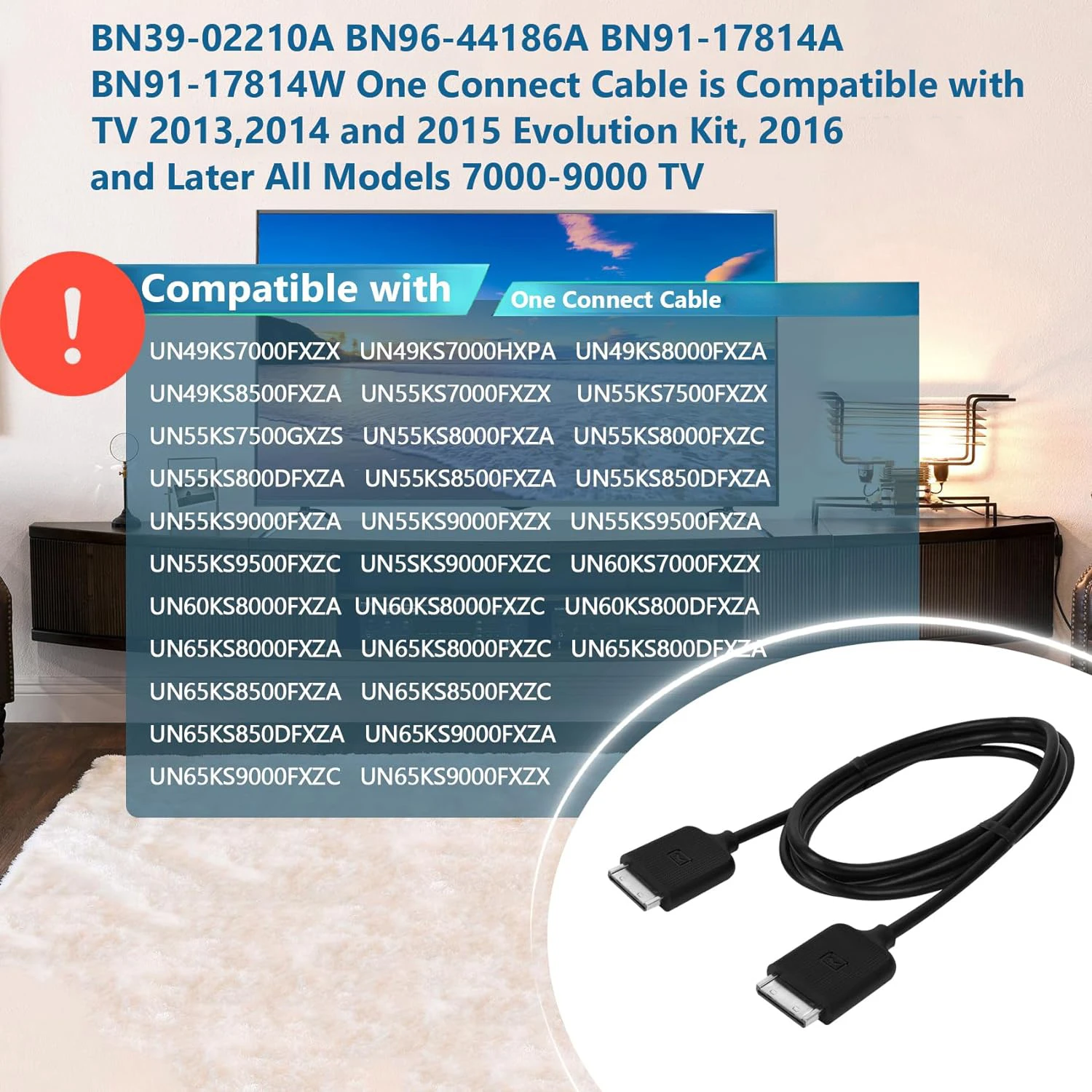 Original Brand New BN39-02210A 3M Cable is for UN49MU8000FXZC UN55MU8000F UN55MU800DF UN55MU800DFXZA UN65MU8000F UN65MU800DF TV