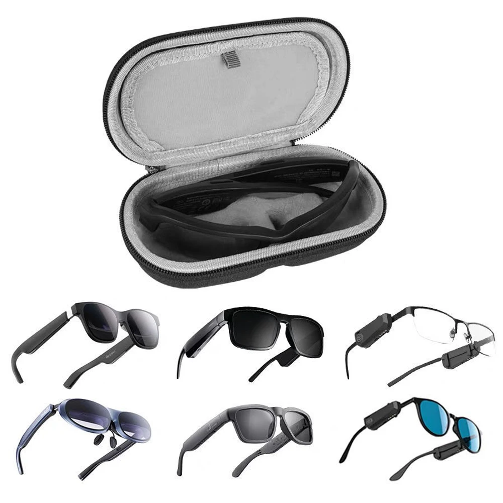 EVA Protective Case Compatible with Smart AR Glasses Portable Zipper Case for XREALOne/Thunderbird Air2 VR(CASE ONLY)