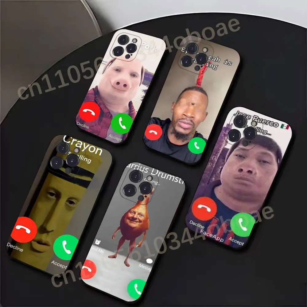 John Pork is Calling Answer Call Phone Case For iPhone 17,16,15,14,13,12,11,Pro,Max,Plus Shockproof Cover