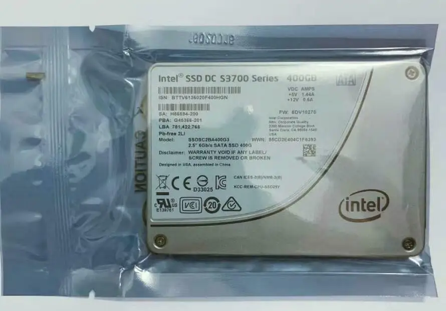 400GB SSD Intel SATA SSDSC2BA400G3 DC S3700 Series Solid State Drive  SSD