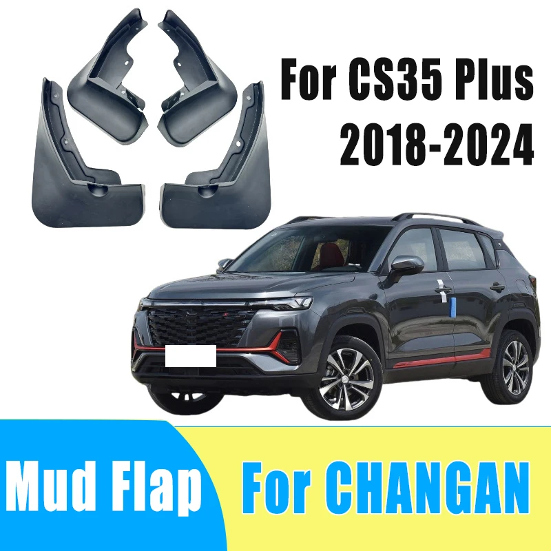 

4pcs Auto Tire Mudguard Waterproof Prevent Mud Splashing Car Mud Flap Fender Trim Accessories For CHANGAN CS35 Plus 2018-2024