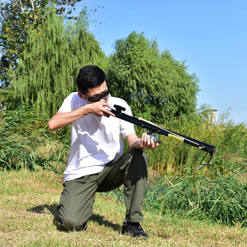 Outdoor Fish Shooting Slingshot with Laser Aiming Fish Dart Launcher Hunting Long Pole Slingshot Adult Entertainment Toy