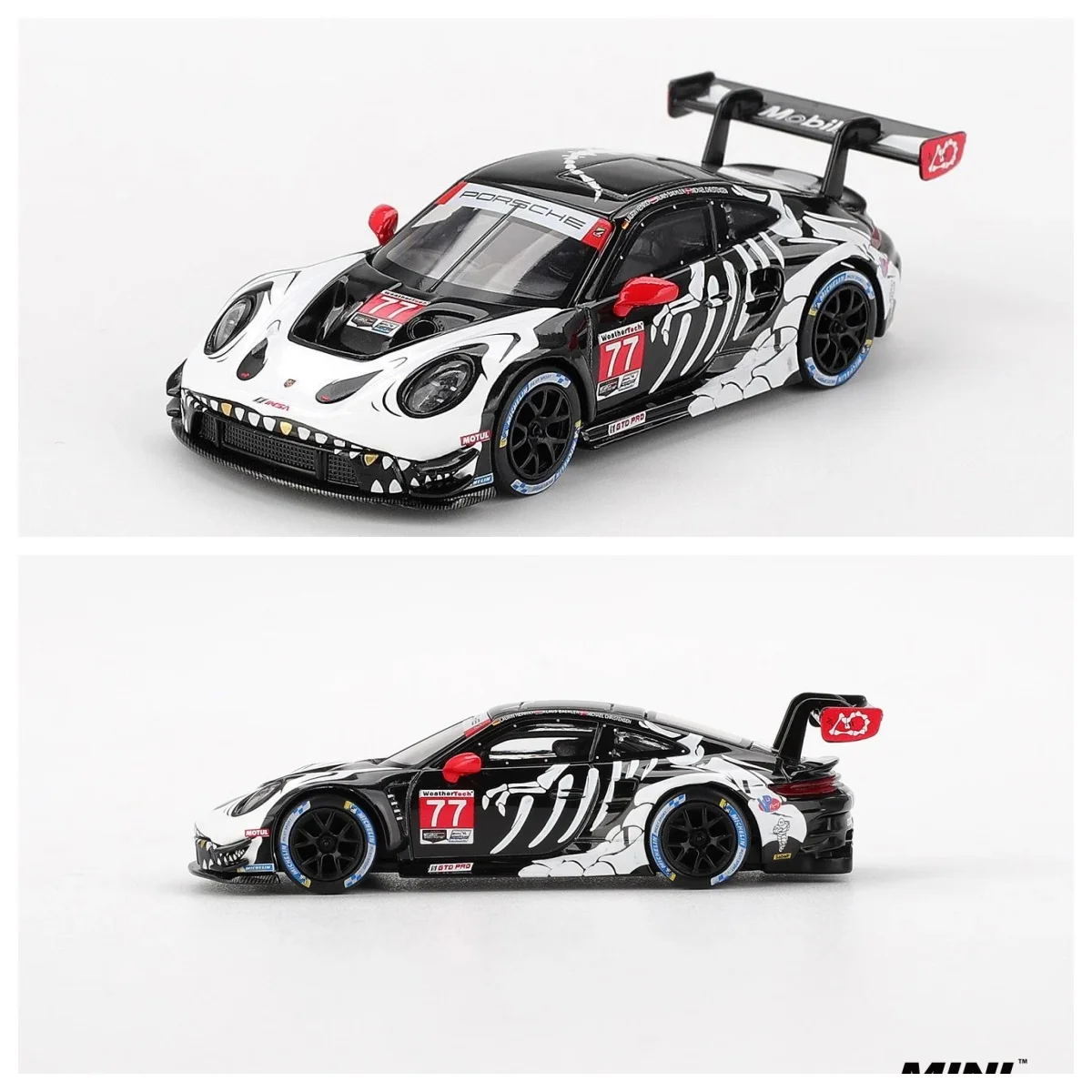 MINI GT 911 GT3 R #77 AO Racing 2025 Le Mans # 1143 ~ 1/64 Diecast Model Car Collection Limited Edition Alloy