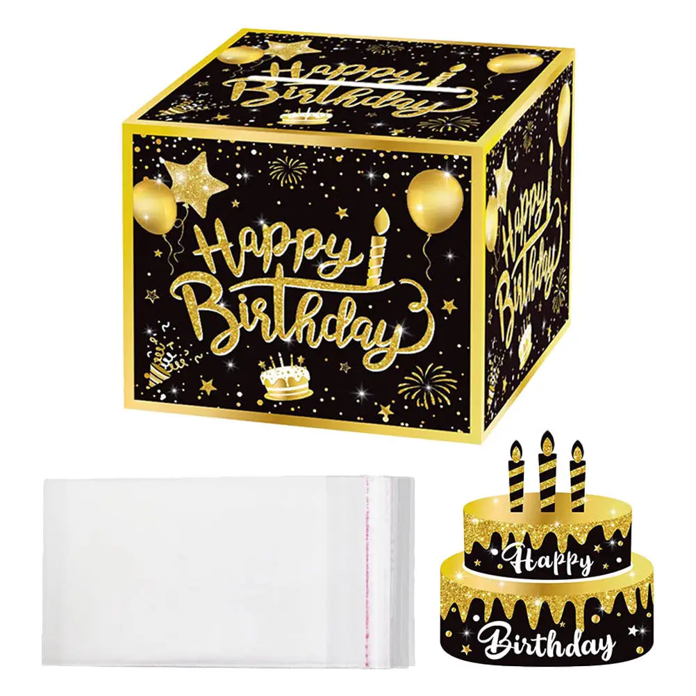 1Set Birthday Money Box Cash Present Pull Kit Creative Money Pull Out Case Party Supplies Birthday Cash Pullout Box