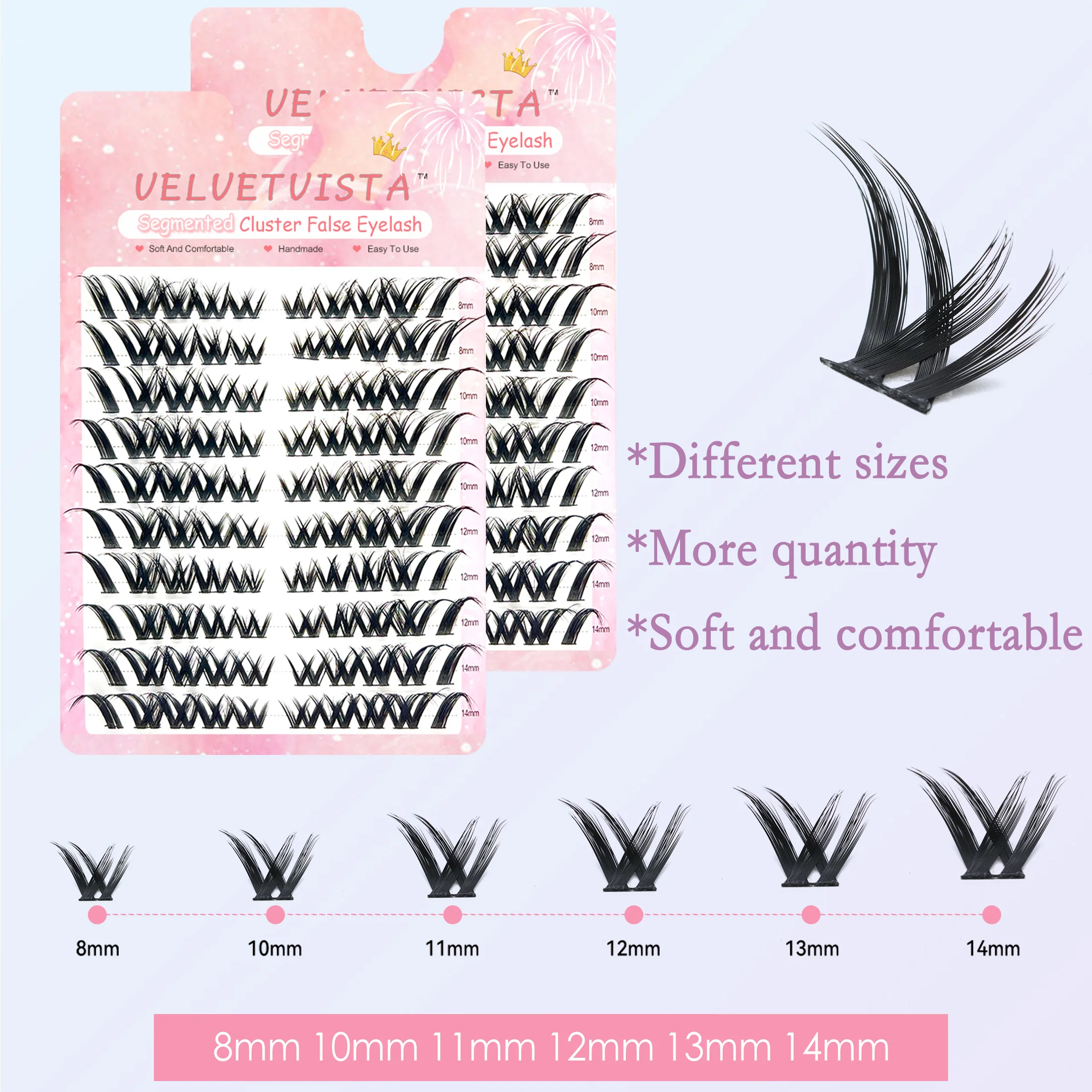 مجموعة ملحقات رموش اصطناعية من الثعالب ، مجموعات رموش فردية ، مجموعة رموش اصطناعية مع الغراء والملاقط ، ملحقات مكياج خاصة Cosplay #2