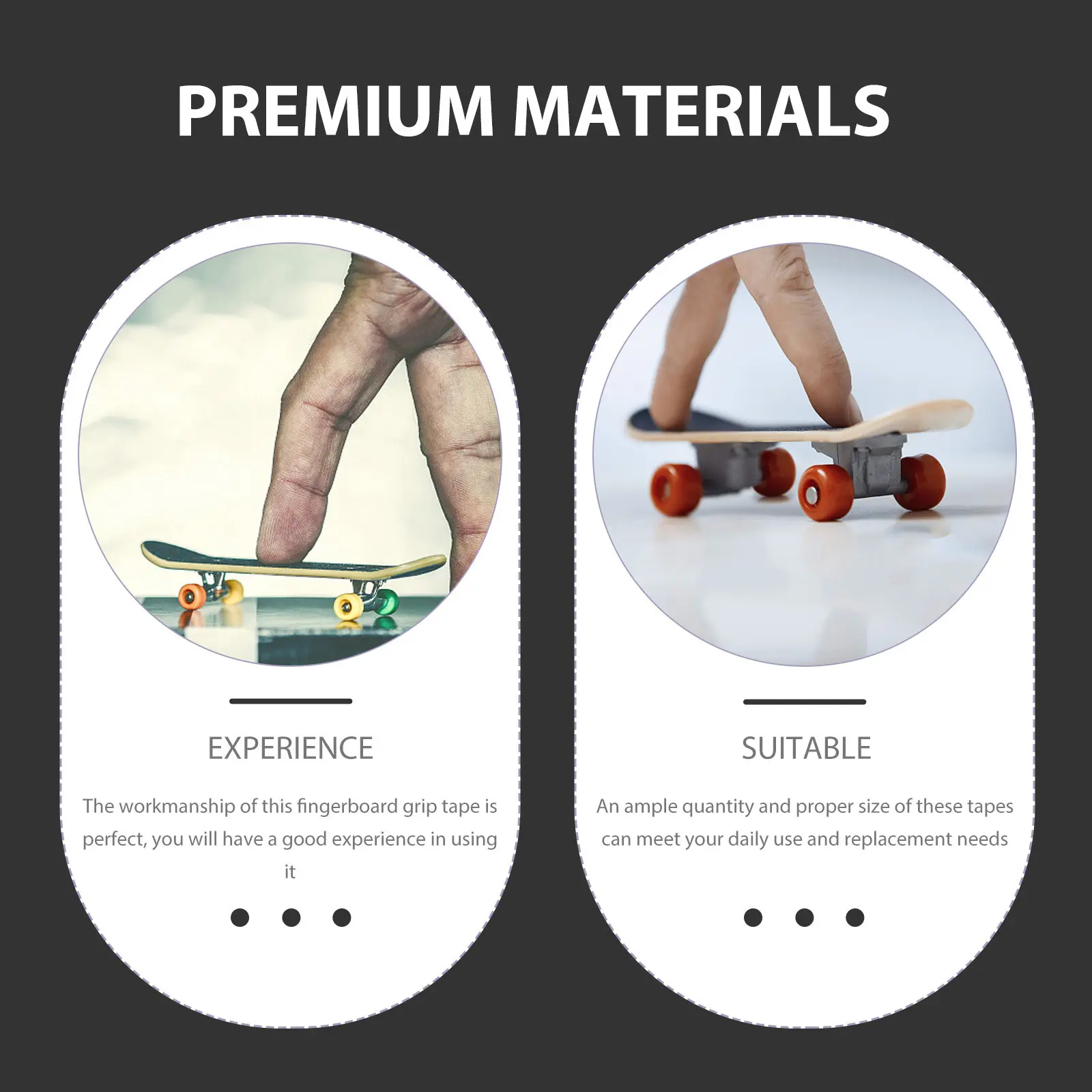 

10Pcs Fingerboard Grip Tape Foam Material Non-Slip Finger Skateboard Stickers Ample Quantity Proper Size Easy Replacement
