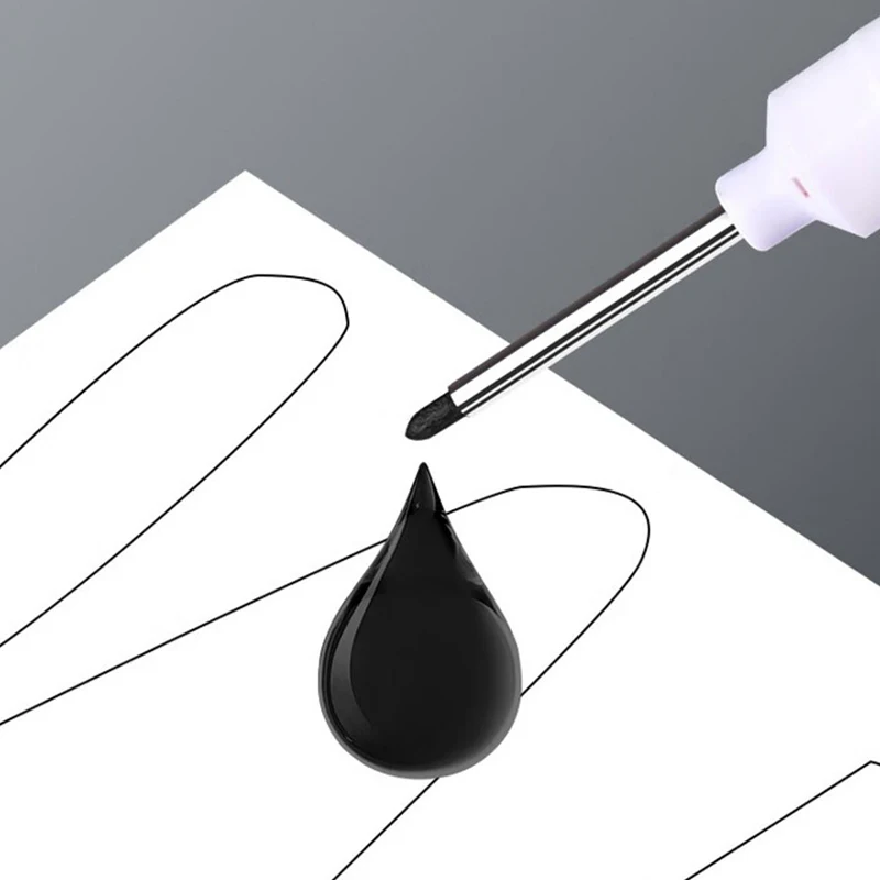 Pennarello lungo pennarello da costruzione per olio metallico penna artigianale in legno a testa sottile impermeabile estesa foro profondo a testa lunga 20mm