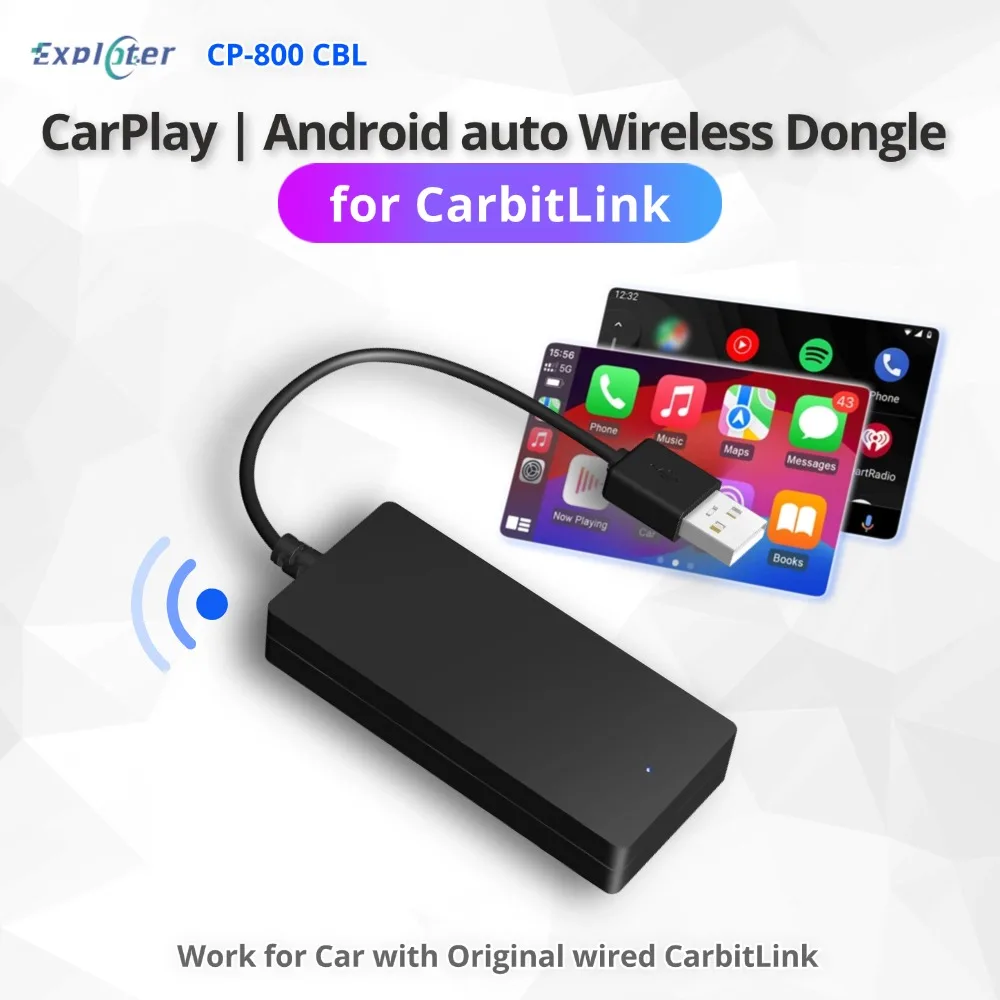 CarbitLink to Wireless CarPlay Android Auto Easy Connection USB Dongle for Chinese Vehicle Jetour Tiggo CS75 Dashing