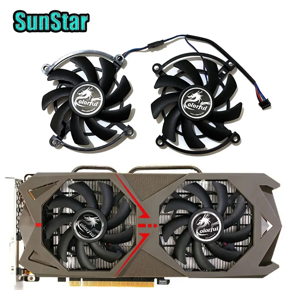 

NEW 4PIN 85MM GTX 1060-6GD5 Graphics card cooling fan,For Colorful GeForce GTX 1060 1070 Graphics card