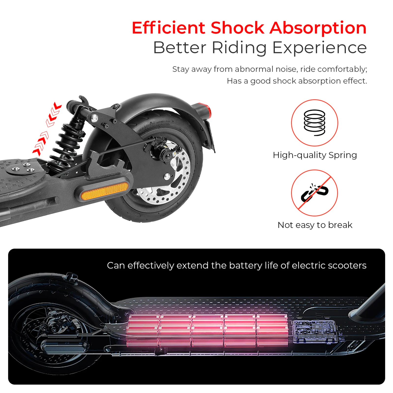 ULIP Scooter Upgraded Rear Suspension With Fender Taillight Kit For Xiaomi M365 1S Pro Pro2 Lite Rear Shock Absorber Accessories