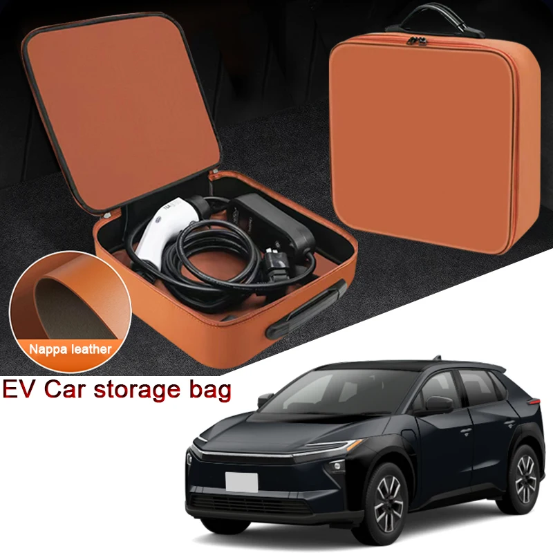 

Portable EV Car Charging Cable Storage Box For Toyota bZ4X Mirai PRIUS bZ3 C-HR Innova Electric Vehicle Charger Cables Carry Bag