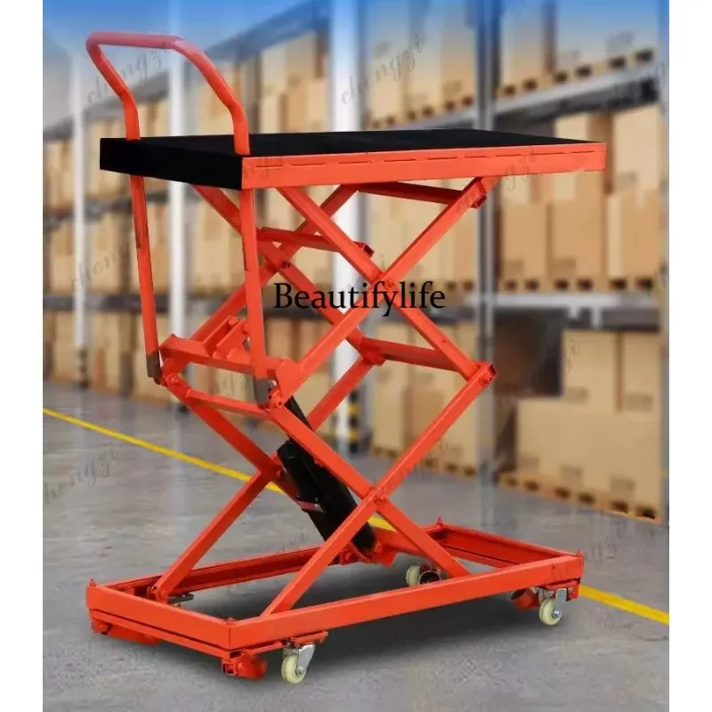 81 Electric hydraulic lifting stool for movable decoration, foot-operated folding lifting tableN138