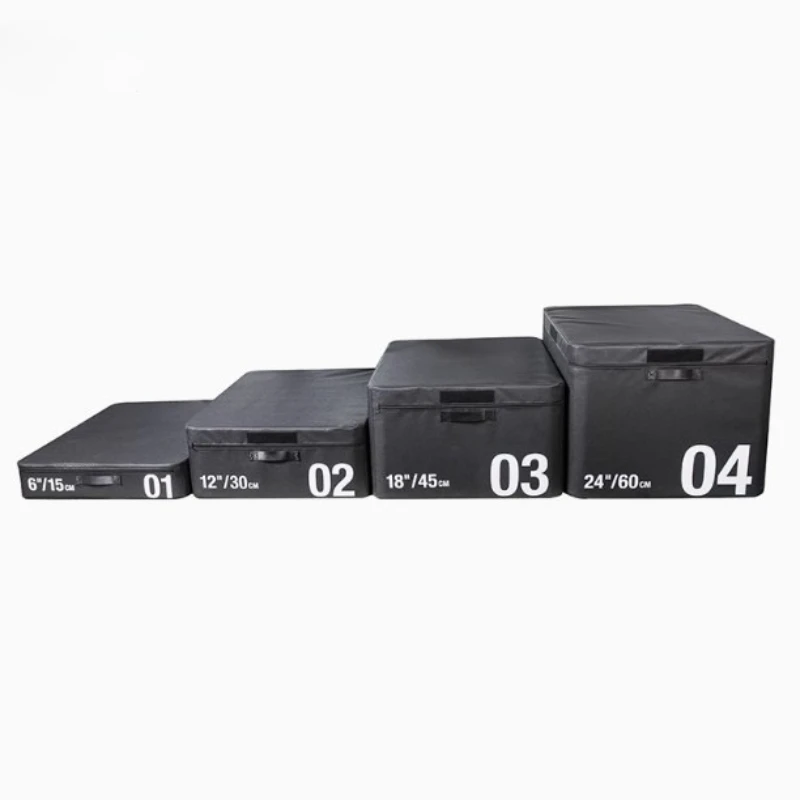 

Fitness jumping box black and white power bouncing strength training vault jumping stool physical training four-in-one