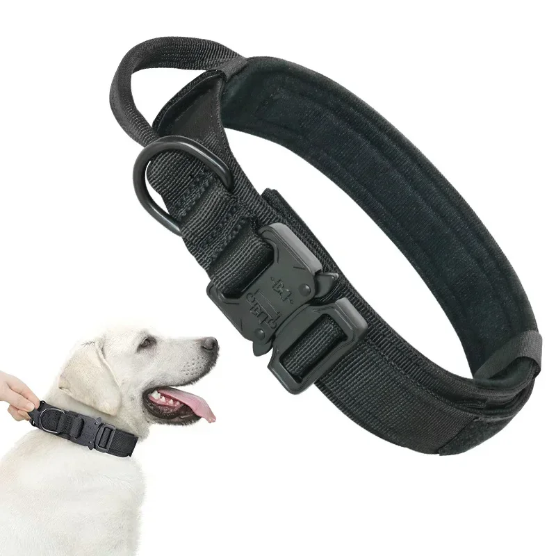 

Outdoor Tactical collar Nylon dog collar adjustable large and medium sized dog collar dog pet supplies