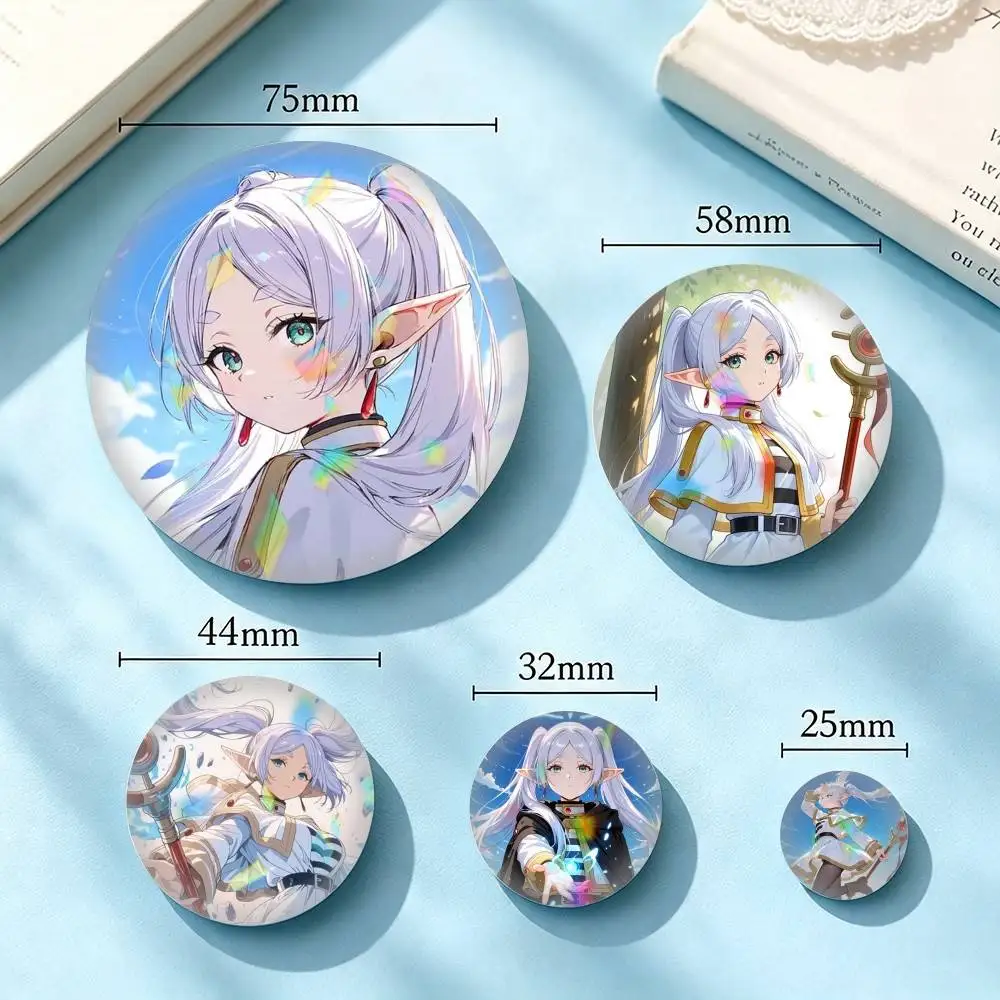 Frieren Himmel E-Elf 25mm 32mm 44mm 58mm 75mm Brooches Badges Pins for Accessories Gift