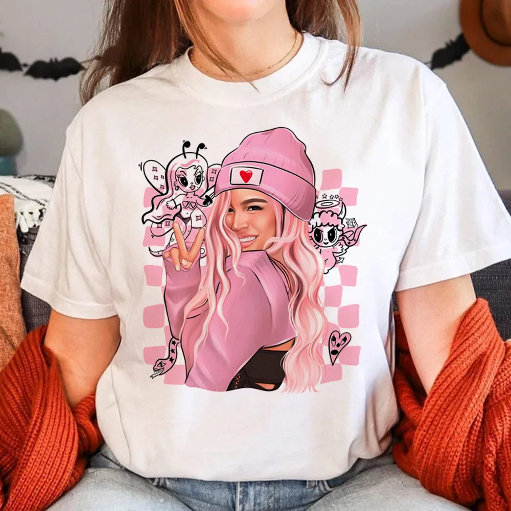 

Karol g top women summer streetwear graphic t shirt female anime funny Japanese clothes