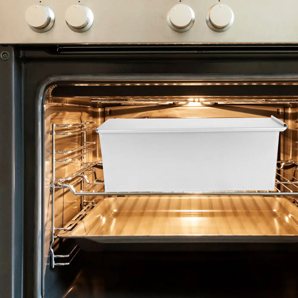 Loaf Tin Slide Cover Non-Stick Bread Pan Bread Toast Mold Household Baking Mold Metal Loaf Pan for Oven Molds for Baking