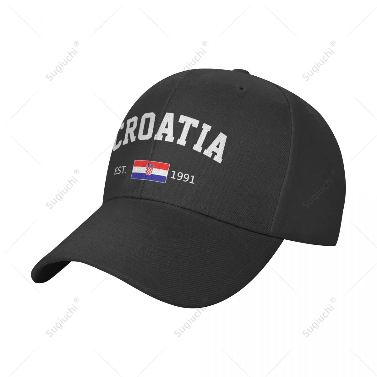 Unisex Baseball Cap Croatia EST.1991 Independence Day Wild Sun Shade Peaked Adjustable Outdoor Caps for Men Women