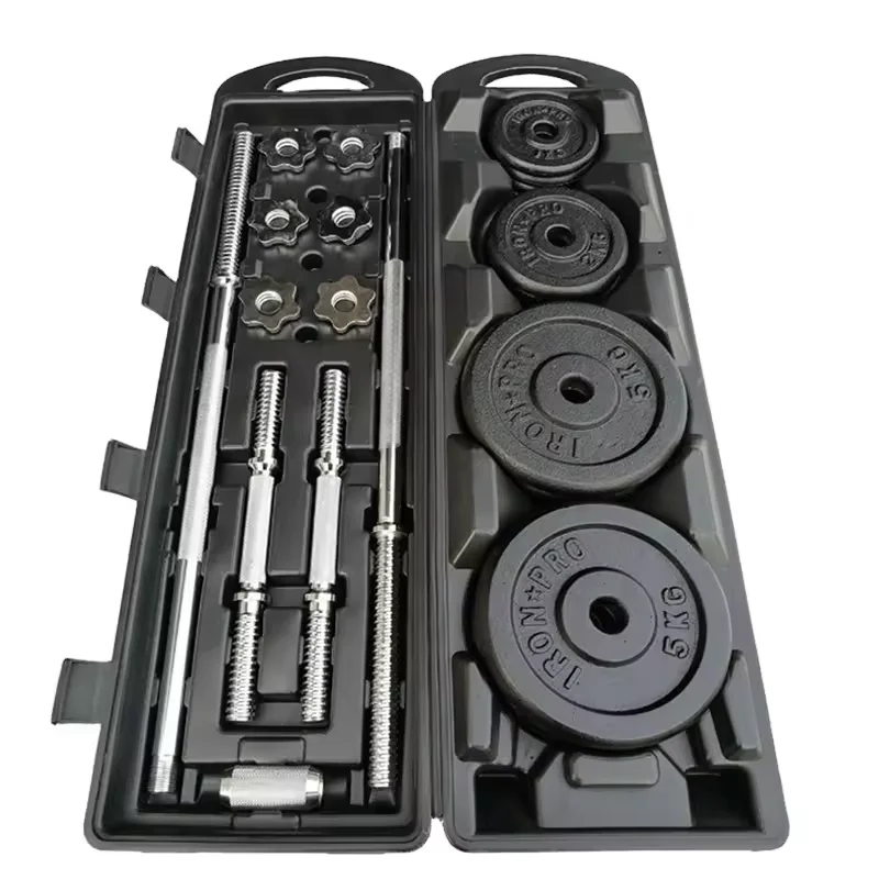 50KG 55KG Barbell Dumbbell Set Adjustable Dumbbell Set Gym Equipment Free Weights Fitness Dumbbells Set with Case