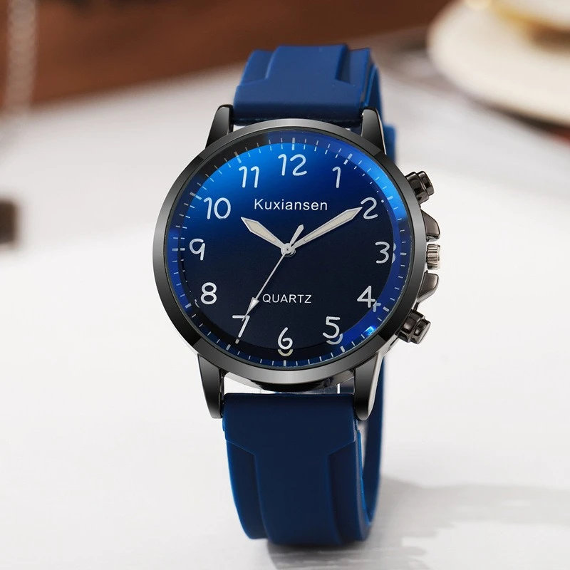 

2025 простые винтажные классические цифровые кварцевые мужские часы, повседневные кожаные ремешки, круглые аналоговые наручные часы, часы