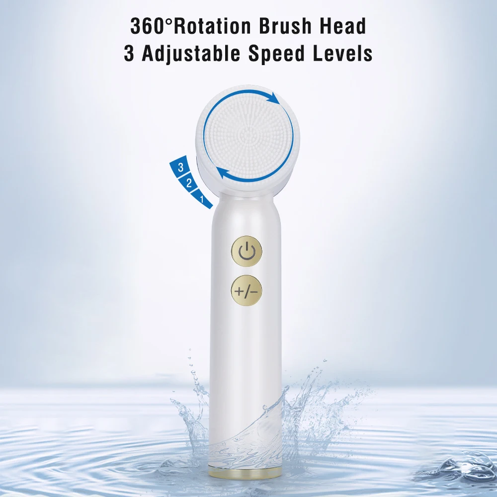 فرشاة تنظيف الوجه الكهربائية، 6 رؤوس بديلة + فرشاة تنظيف بشاشة LED لتنظيف الوجه - أداة التنظيف النهائية #5