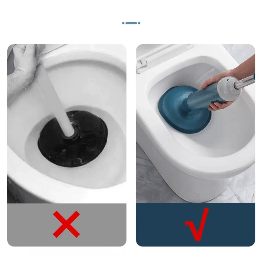 1pc Plastic Toilet Plunger Unclogger One Shot Home Kitchen Strong Downpipe Professional Tool Toilet Clogging Magic Weapon