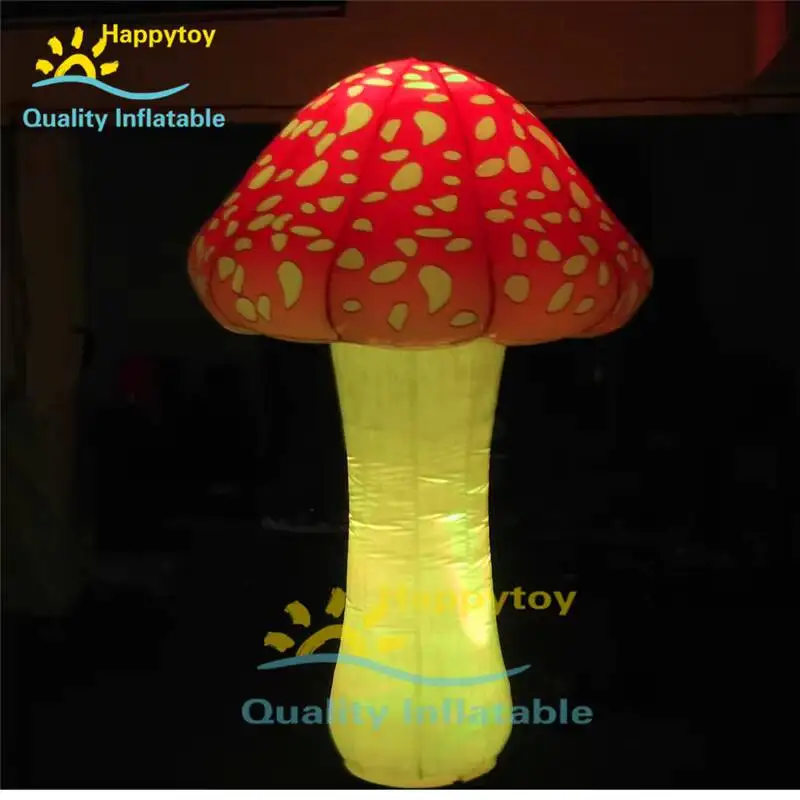 Portable Advertising Backpack Balloon Advertising Inflatable 16 Colors Changing Led Light Inflatable Mushroom