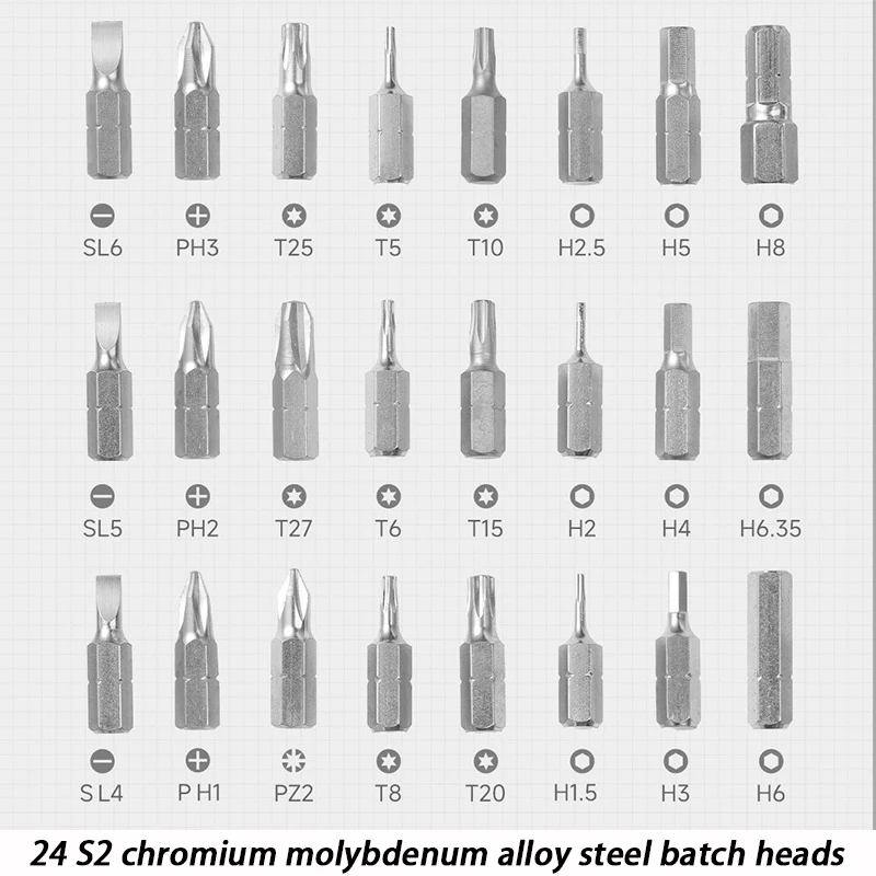 Professional Screwdriver Bits Full Set 24pcs Ratchet Screwdriver Bits Magnetic Multifunctional Screwdrivers Kit Hand Tools Home
