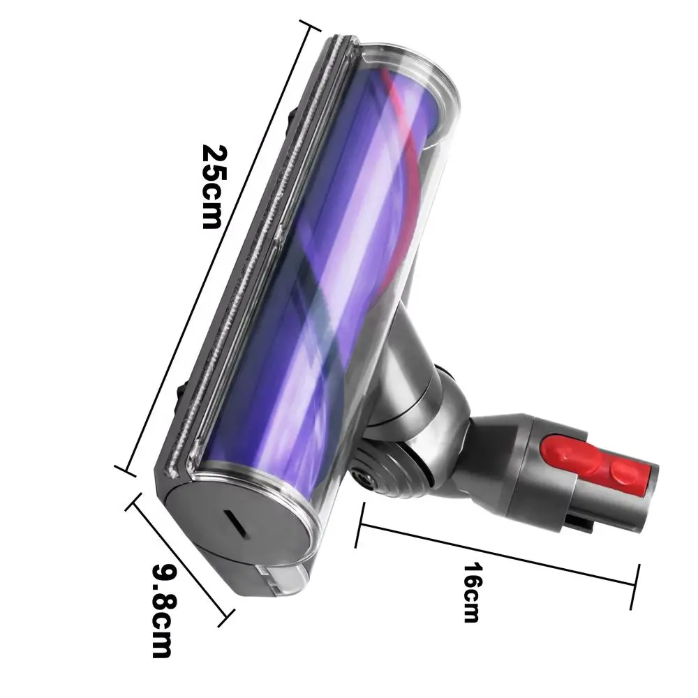 Elektrischer Direktantrieb-Saugkopf geeignet für Dyson V7 V8 V10 V11 V15 Hartholzboden-Zubehör Bürstenrolle Bürstenteile