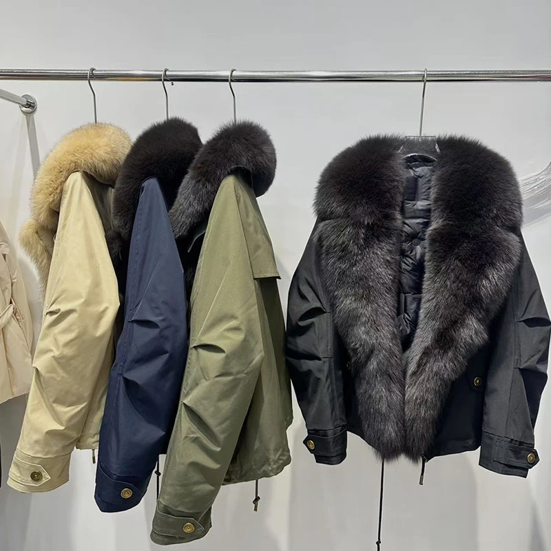 معطف فرو أنيق بياقة من الفرو للنساء من Jaet معطف فرو كاجوال أوروبي Sle للتنقل والرياح طويل Sve اللون #2