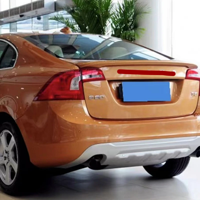 Suitable for Volvo S60 rear trunk lid spoiler fender carbon black sport modified parts 2011-2019