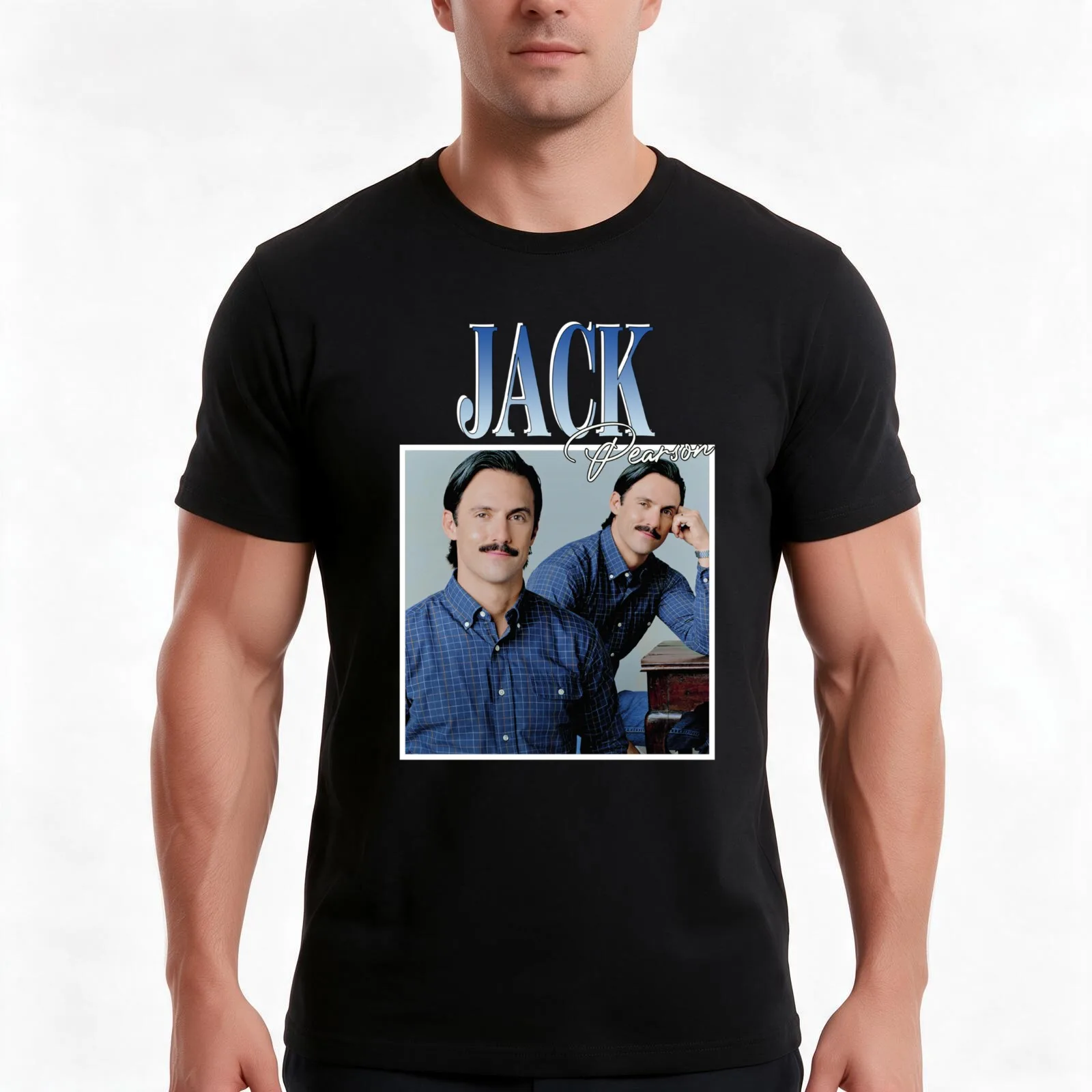 Jack pearson T-Shirt Summer Casual Cotton Tee Oversized Streetwear Tops Vintage Graphic Print Loose Fit Short Sleeve