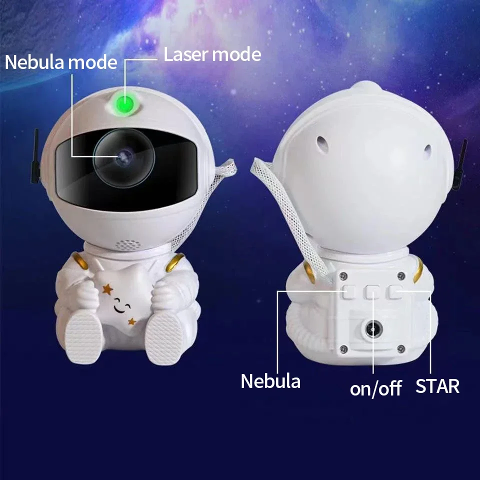 Astronaut Starry Sky Projection Light Night Light Starry Sky Porjectors Lamp Decoration Children Gifts Stars Nebula Water Ripple