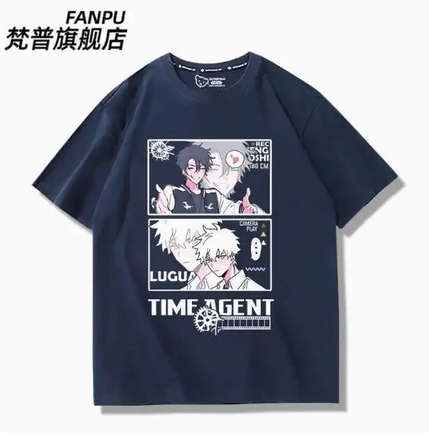 أنيمي K انقر تشنغ شياوشي لو قوانغ تي شيرتات قصيرة الاكمام الصيف تأثيري حلي طالب عادية فضفاض القمم أنيمي