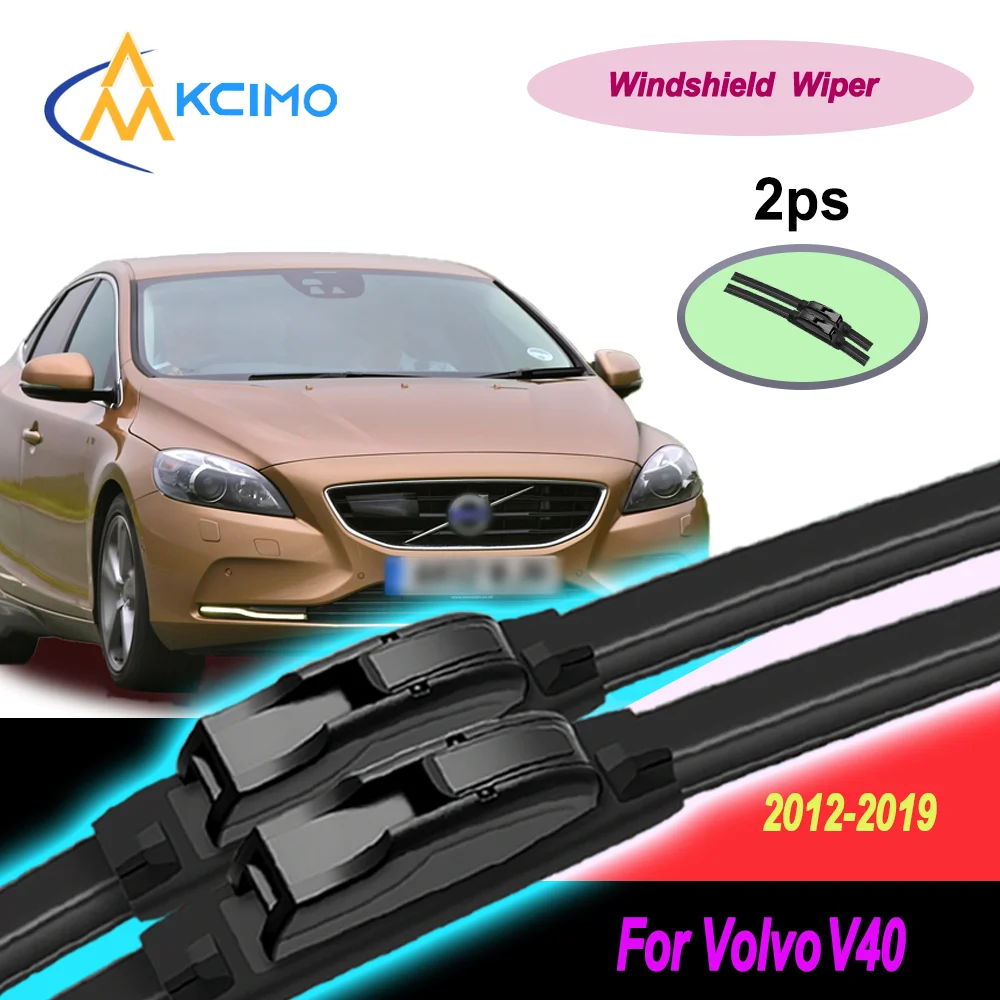 

2PCS Streak-Free+Flexible Wiper Blades for Volvo V40 2012-2019 Snow-Ready Universal 2019 2018 2017 2016 2015 2014 2013 2012 2011