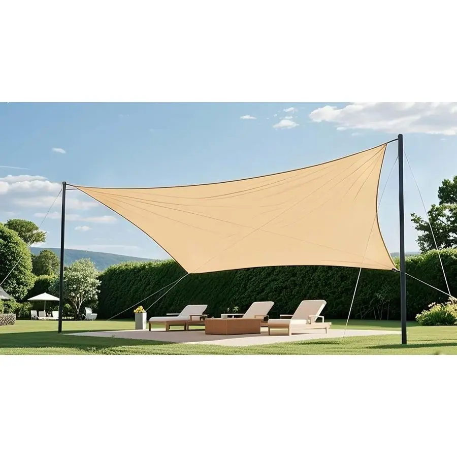 

Shade Sail, 90 UV Block, Water amp Air Permeable, for Patio, Carport, Backyard, Playground 12x20 FT