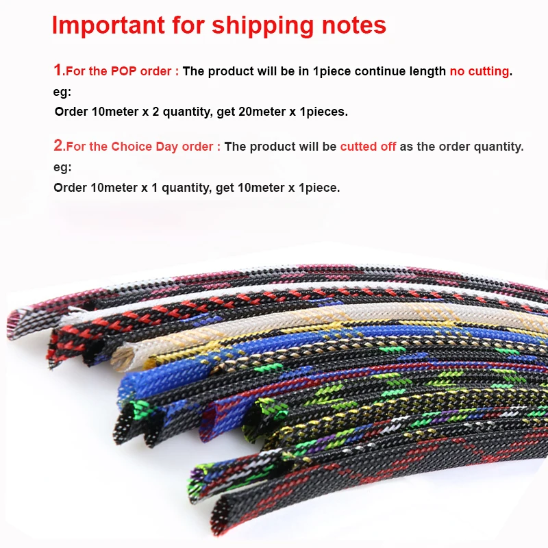 1M~50M PET Braided Cable Sleeving 25mm Expandable High Density Hardness Insulated Protection Cable Wrap Protector Sleeves DIY