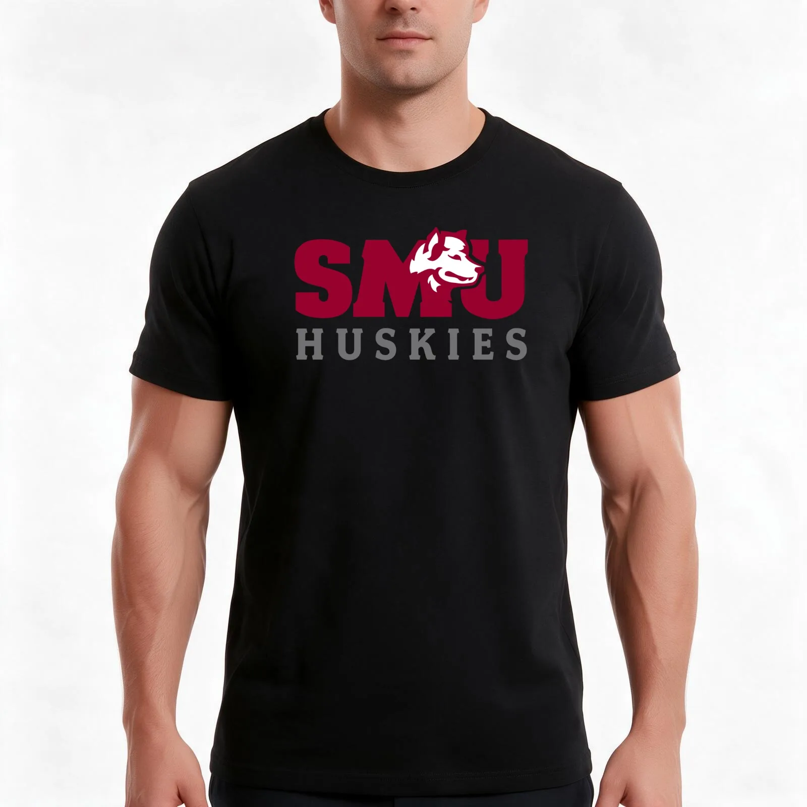 Saint Mary's Huskies T-Shirt, Summer Casual Cotton Tee, Oversized Streetwear Tops, Vintage Graphic Print, Loose Fit Short Sleeve