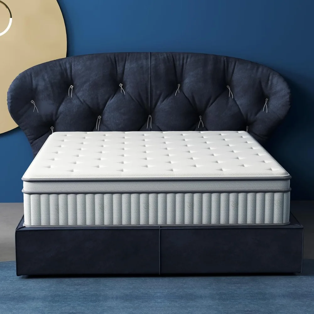 

Mattresses, Twin/Full/Queen/King 12 Inch Hybrid Memory Foam Full Bed Mattress Pocket Springs for Bedroom Furniture, Medium Firm