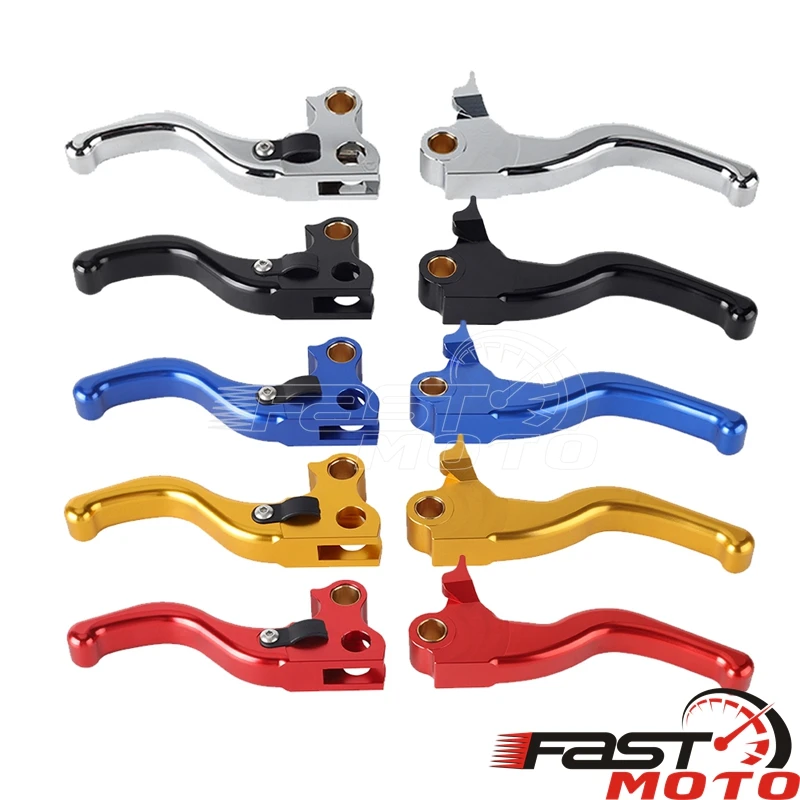 Motorcycle Brake Clutch Levers Aluminum 2-3-Fingers Handle Lever Accessories For Harley Dyna Super Wide Glide Fat Bob Low Rider