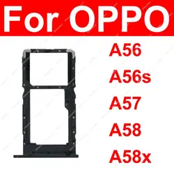 SIM Card Tray For OPPO A56 A56s A57 A58 A58x 4G 5G Dual SIM Card Socket   Card Slot Reader Holder Replacement