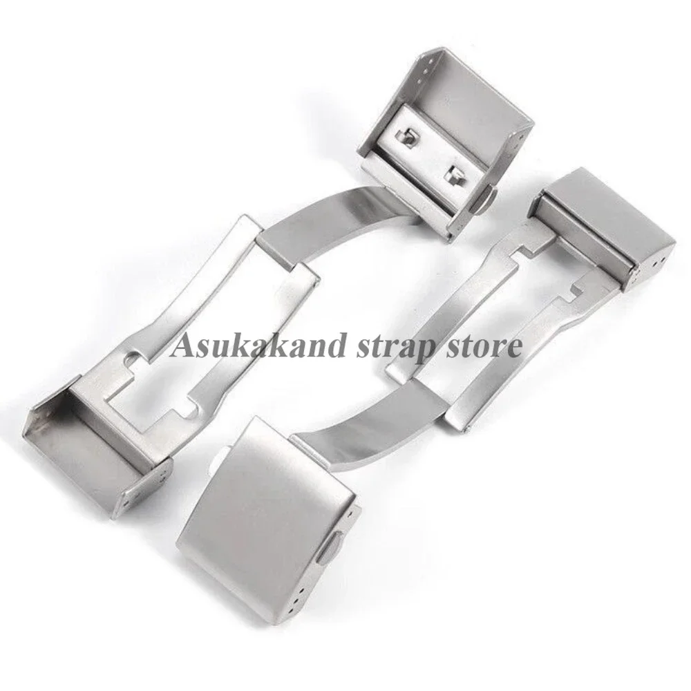 الفولاذ المقاوم للصدأ للطي مشبك 19 مللي متر ل ل لونجين ل HYDROCONQUEST حزام ساعة سيليكون زر مزدوج ساعة الملحقات #5